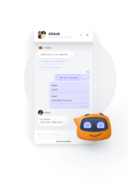 Aktok appointment scheduling interface with calendar integration