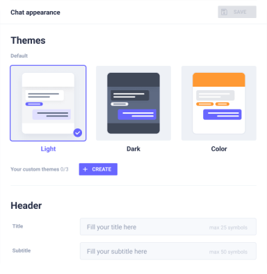 Design customization options