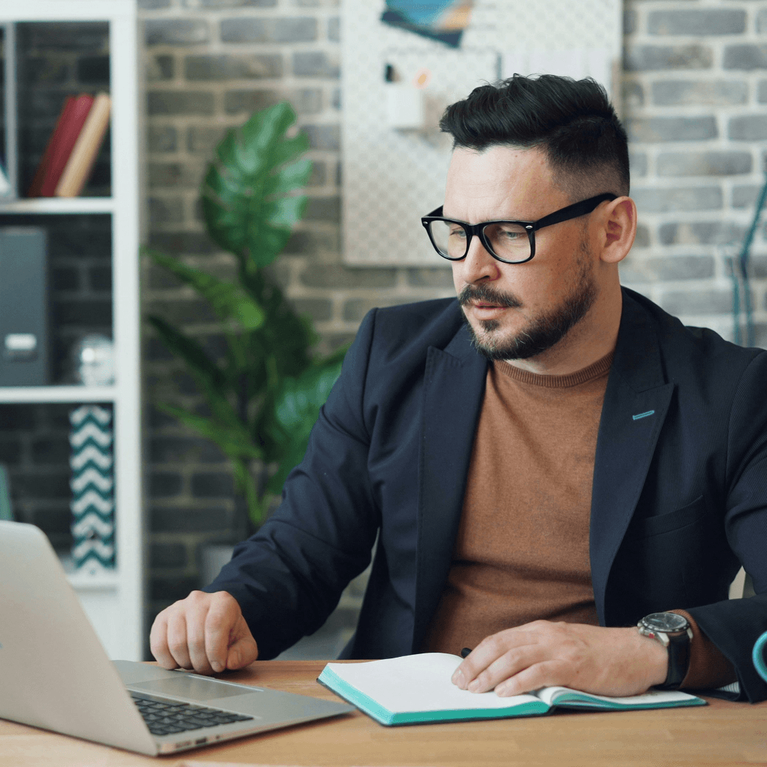 Business owner reviewing automated sales email performance in Aktok dashboard