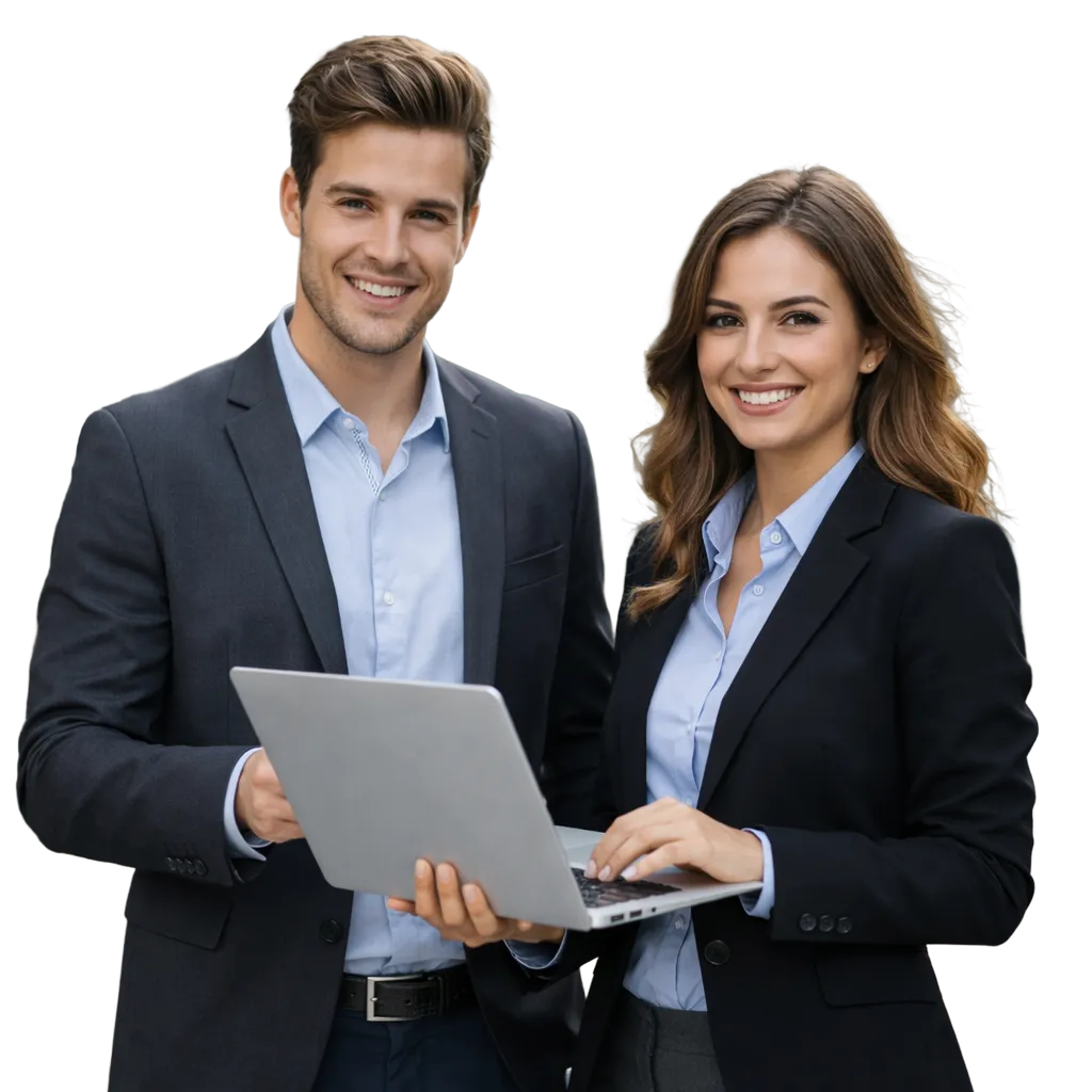 Business professionals collaborating on projects using Aktok platform