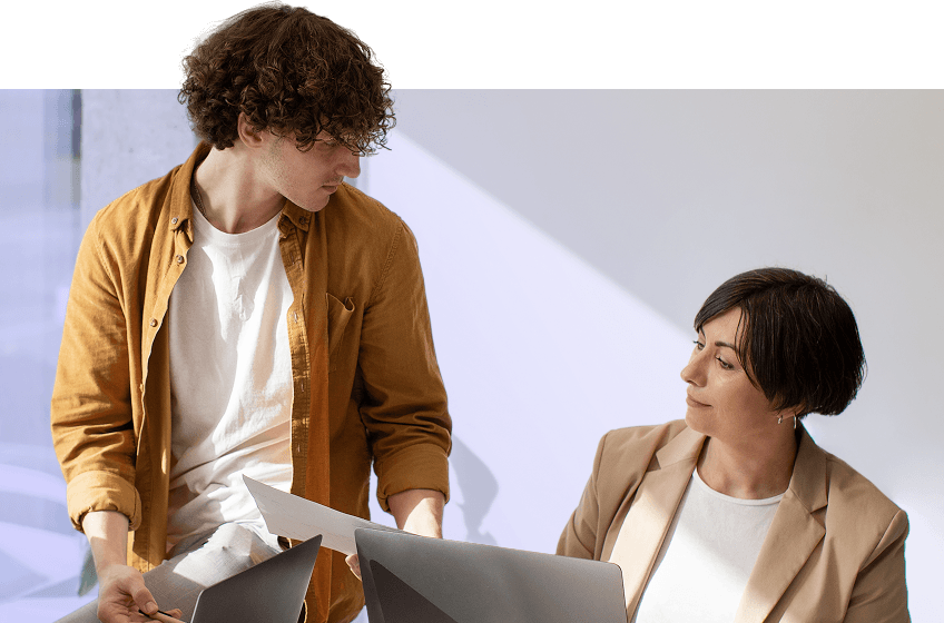 Sales representative managing leads on a dashboard