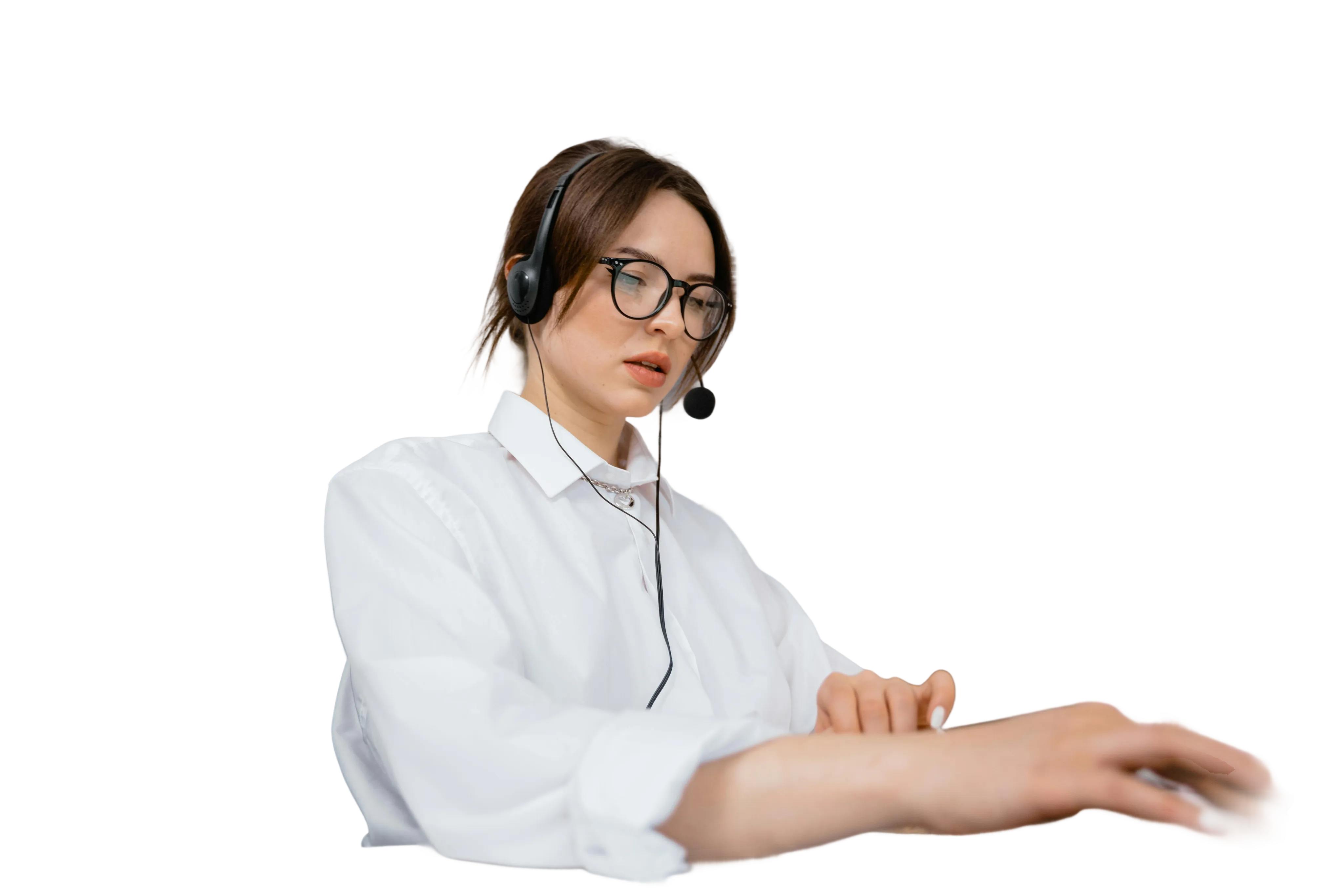 Sales representative managing leads on a dashboard