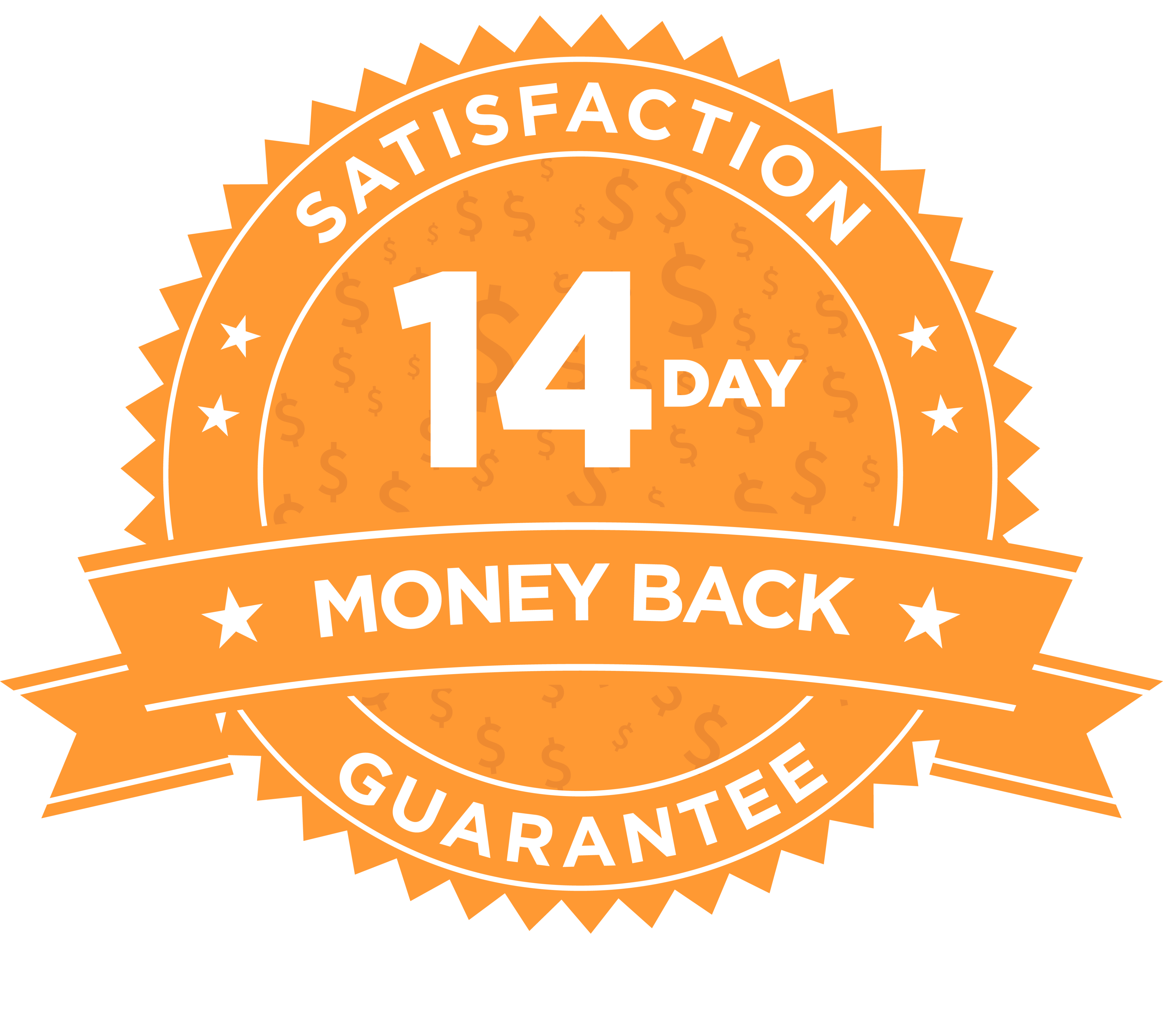 14-day money-back guarantee badge