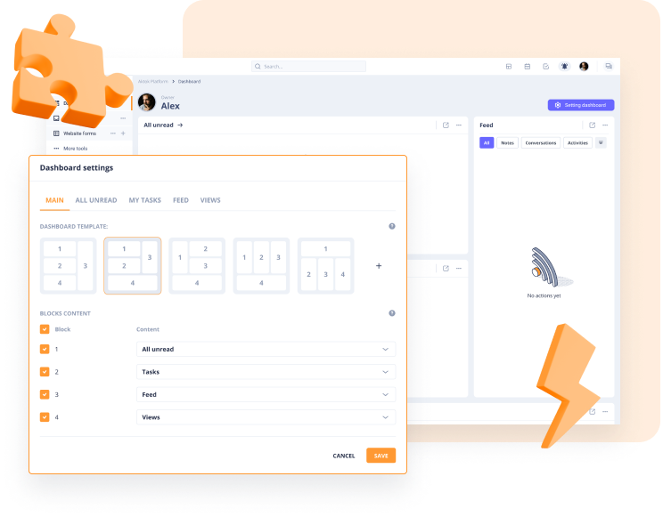 Analytics dashboard interface